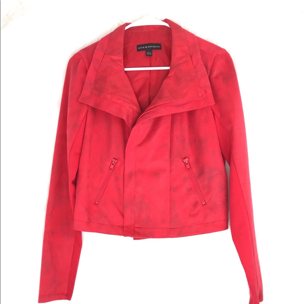 Rock & Republic womens moto jacket size 8